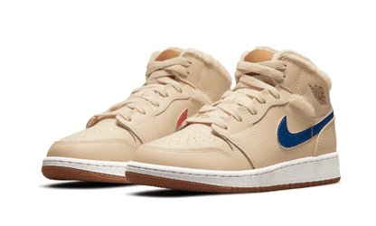 Air Jordan 1 Mid Fleece Pearl White