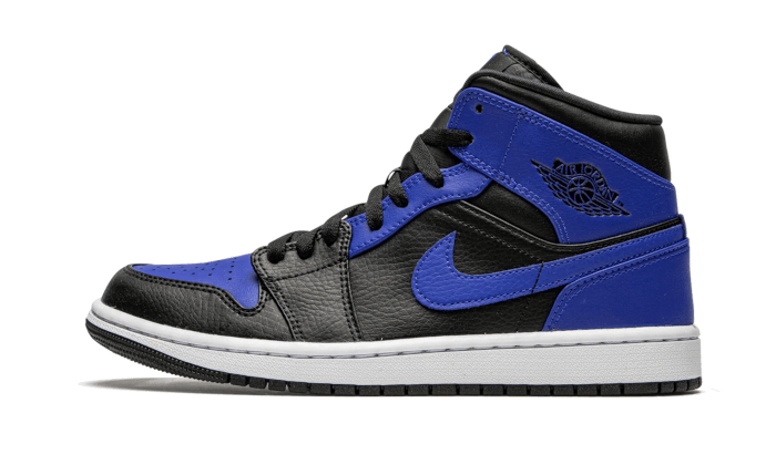 Air Jordan 1 Mid Hyper Royal Getrommeltes Leder