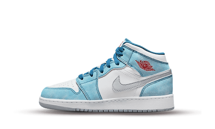 Nike Air Jordan 1 Mid Französisches Blau Hellstahl