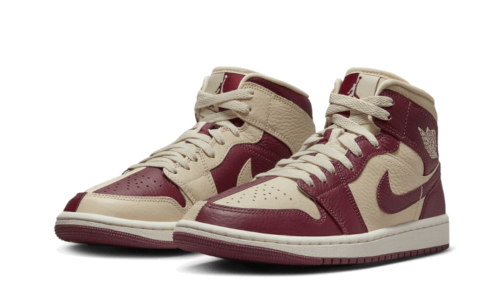 Air Jordan 1 Mid Split Beach Kirschholzrot