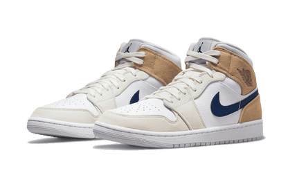 Air Jordan 1 Mid Tan Suede Navy