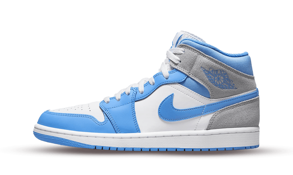 Nike Air Jordan 1 Mid Universität Blau Grau