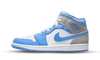 Nike Air Jordan 1 Mid Universität Blau Grau