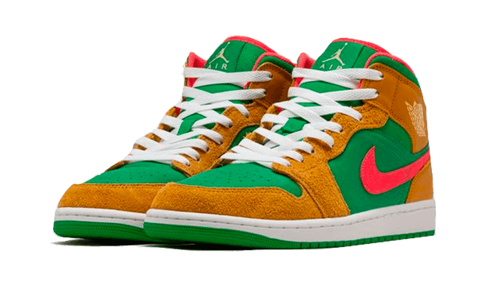 Air Jordan 1 Mid Weizen Wassermelone
