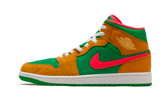 Air Jordan 1 Mid Weizen Wassermelone