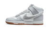 Nike Dunk High Retro Chenille Swoosh Weiß Grau