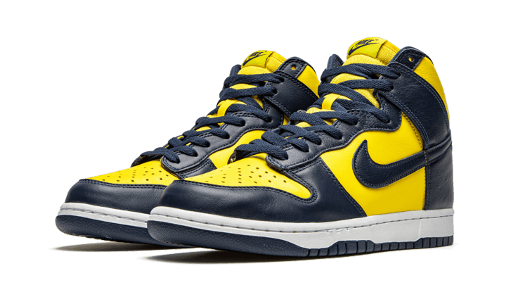 Nike Dunk High Mais &amp; Blau (Michigan)