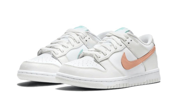 Nike Dunk Low Weiß Knochen Pfirsich Aqua