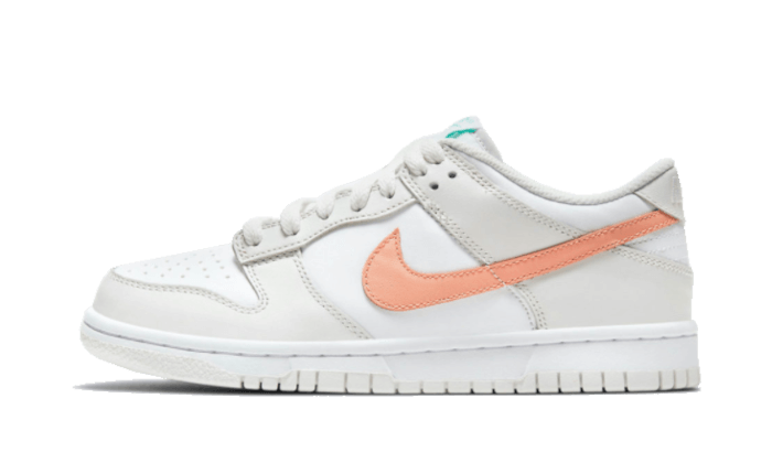 Nike Dunk Low Weiß Knochen Pfirsich Aqua