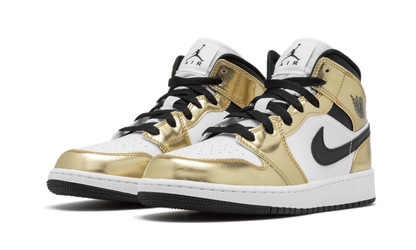 Air Jordan 1 Mid White Metallic Gold