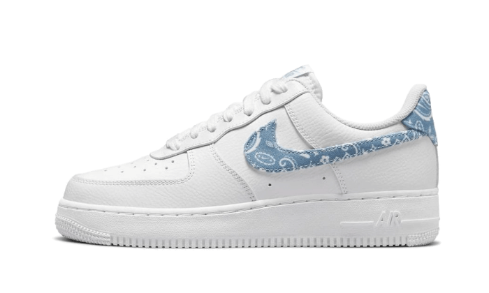 Nike Air Force 1 Low '07 Essential Weiß Abgenutztes Blaues Paisley