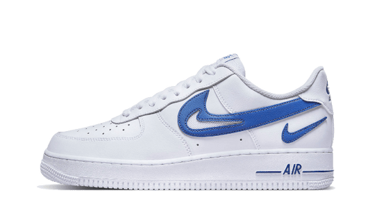 Nike Air Force 1 Low '07 FM Cut Out Swoosh Weiß Game Royal