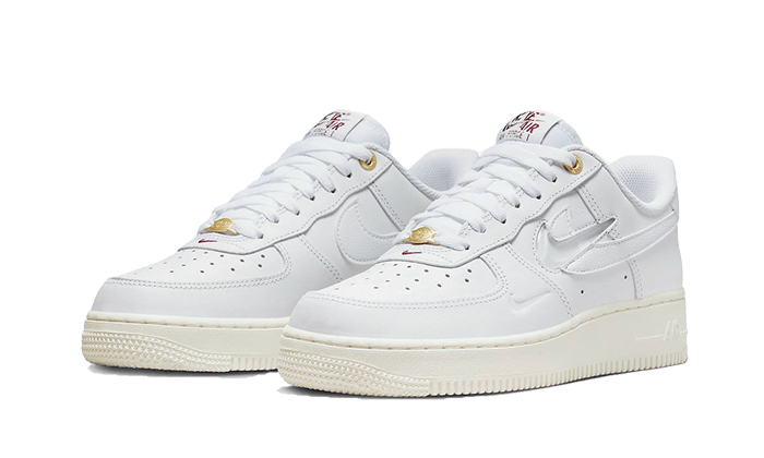 Nike Air Force 1 '07 Premium Weiß Geschichte der Logos