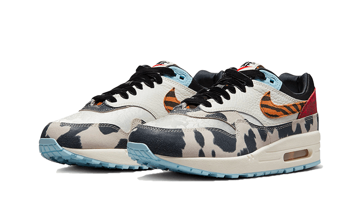 Nike Air Max 1 '87 Tiger Swoosh Kuhdruck