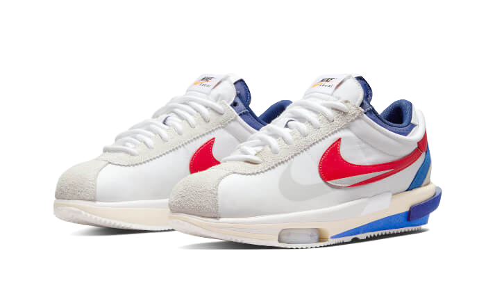 Nike Cortez 4.0 Sacai Weiß Universität Rot Blau