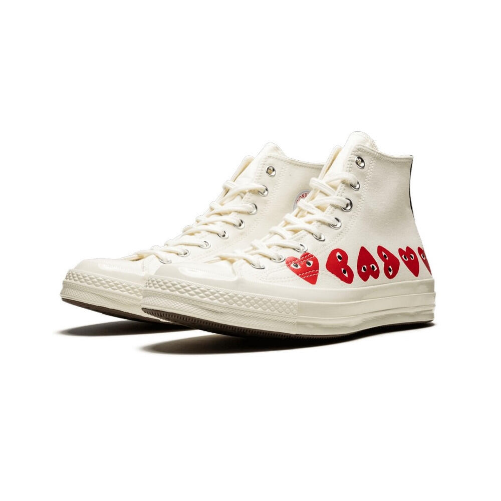 Converse Chuck Taylor All Star 70 Hi Comme des Garcons PLAY Multi-Heart Weiß