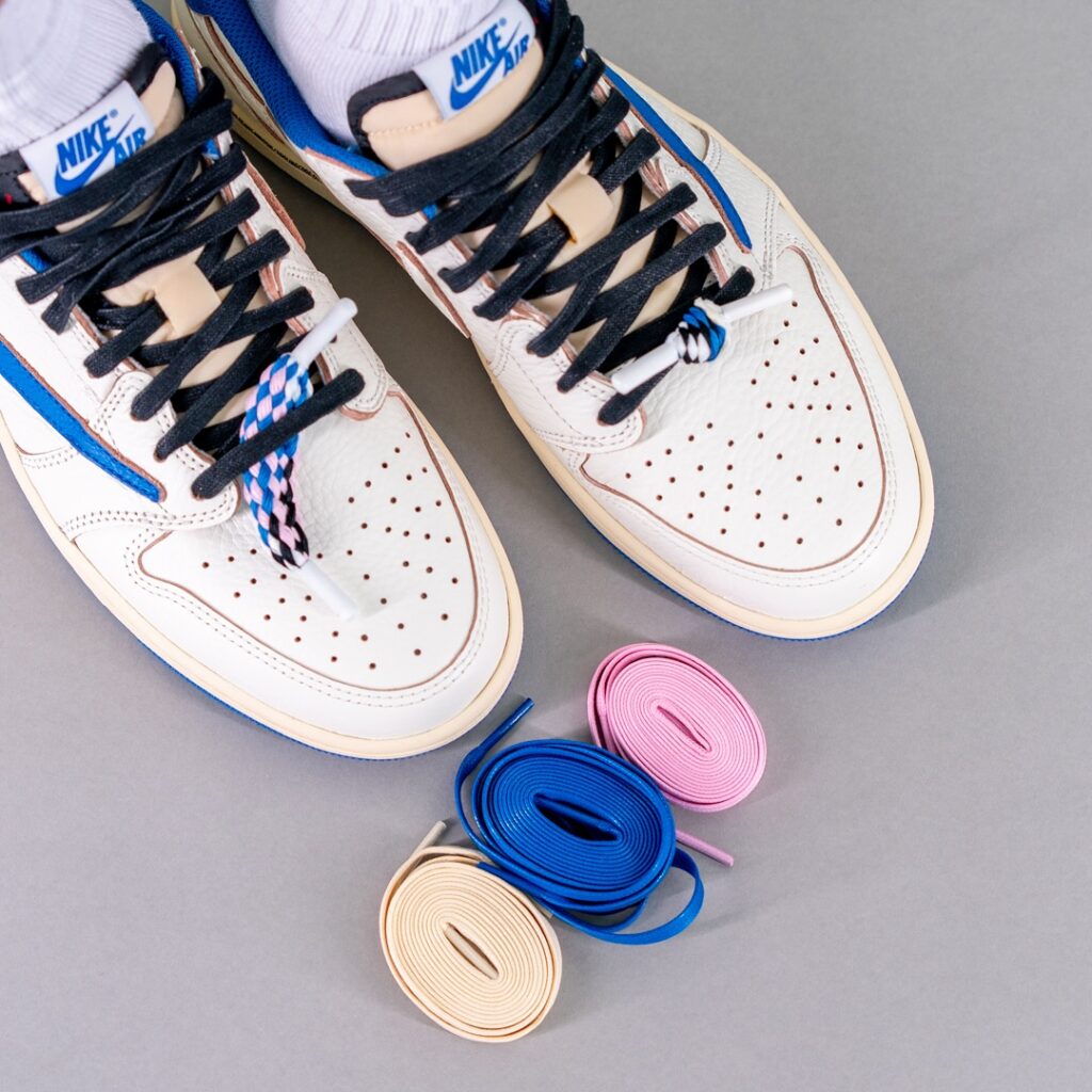 Jordan 1 Retro Low OG SP Fragment x Travis Scott Sail Military Blue